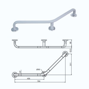Kohler | Elderly Bathroom Safe Handrail 750mm