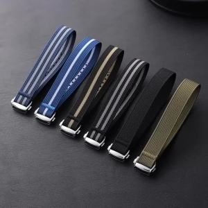 20mm Premium Nylon Strap Stainless Steel Folding Buckle Men Women Sport Replace Watch Band for Omega for Swatch for Moonswatch