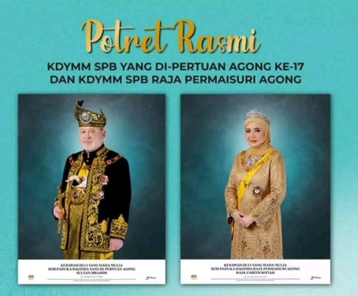Bingkai ML Potret Agong Dan Permaisuri 49.5cm x 39.5cm [Official] King ...