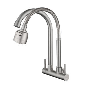 AZOS | In-Wall 304 Stainless Steel Rotatable Double Spray Faucet