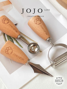 Bộ Dụng Cụ Nhà Bếp Mini Sáng Tạo JOJOS L. PD.his.ins Có Cán Gỗ Dùng Tại Nhà Bộ Dụng Cụ Nhà Bếp Đa Năng Nhỏ Gọn