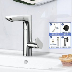 Pull-down Single Hole Extended Faucet for Bathroom Sink