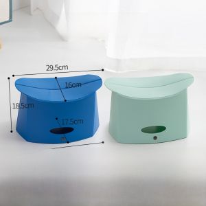 Portable Outdoor Travel Folding Plastic Chair Paper Sheet Maza Low Stool Childrens Small Bench Modern Minimalist Style
