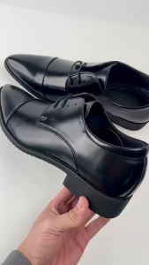 Giày Tây Nam Công Sở Giày Da Oxford Giày Cưới Giày Công Sở Lịch Sự Giày Cổ Điển Buộc Dây Mũi Nhọn Lót EVA Đế Cao Su