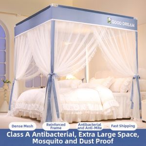 NAIYOUCHENG | Mosquito Prevention Princess Style 3-Door Floor Standing Mosquito Net