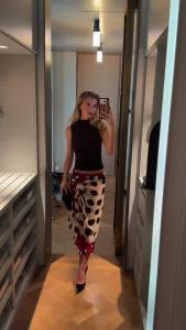 Zippers Polka Dot Womens Skirt Lace Up High Waist Straight Leopard Skirts 2026 Summer Holiday Lady All-matching Vintage Dress