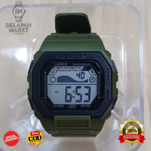 Tahan Air LASIKA K-Sport DM338148 Digital Watch Pria – Jam Tangan Sporty Waterproof Original LED Backlight