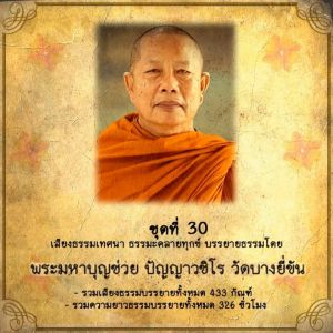 USB MP3 แฟลชไดร์ฟธรรมะ ชุดที่ 30 ธรรมะคลายทุกข์ พระมหาบุญช่วย ปัญญาวชิโร วัดบางยี่ขัน (433 กัณฑ์ 326 ชั่วโมง)(USB ของแท้)