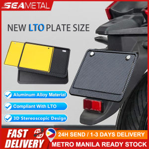 SEAMETAL Motorcycle License Plate Frames Universal Aluminum License Plate Holder For Motorcycle New LTO Plate Size