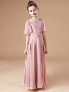 Childrens Classy Costume for Piano Performance Girl Violin Playing Princess Dress Kids Orchestra Host Evening Dress