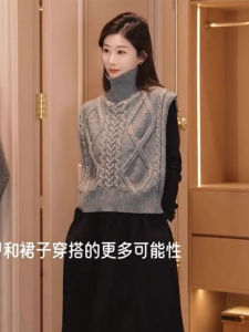 Double-Sided Dona Jacket Womens High Collar Top Flagship Store Autumn Winter Fashion Commute Style Single Button Closure