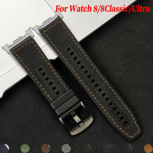 Leather Strap For Samsung Galaxy Watch 8/8 Classic 40mm 44mm 46mm Sports Silicone Bracelet Band For Galaxy Watch Ultra 2025 47mm
