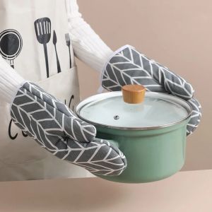 2 Găng Tay Cách Nhiệt Lò Nướng Nhiệt Độ Cao Cặp Găng Tay Làm Bánh Chống Bỏng Bằng Cotton Cho Nhà Bếp Vi Sóng