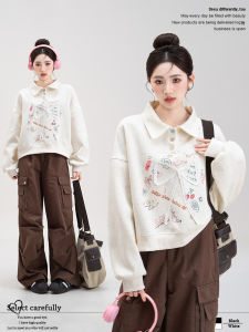 Nurture One | Áo Hoodie In Họa Tiết Mùa Thu Kiểu Áo Polo