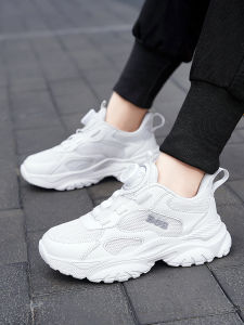 Bobdog Childrens Sports Shoes White Single Net Breathable Girls Boys Summer New Style Lightweight Shock Absorption EVA Outsole