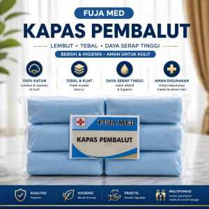 Kapas pembalut/kapas medis/kapas jenazah ukuran kecil 50gram/pic (isi 12pcs)