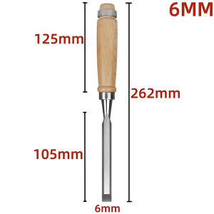 1/5Pcs Wood Chisels Set Sharp Chrome-Vanadium Steel Wood Carving Chisels with Beech Handles Ergonomic Wood Carving Tools