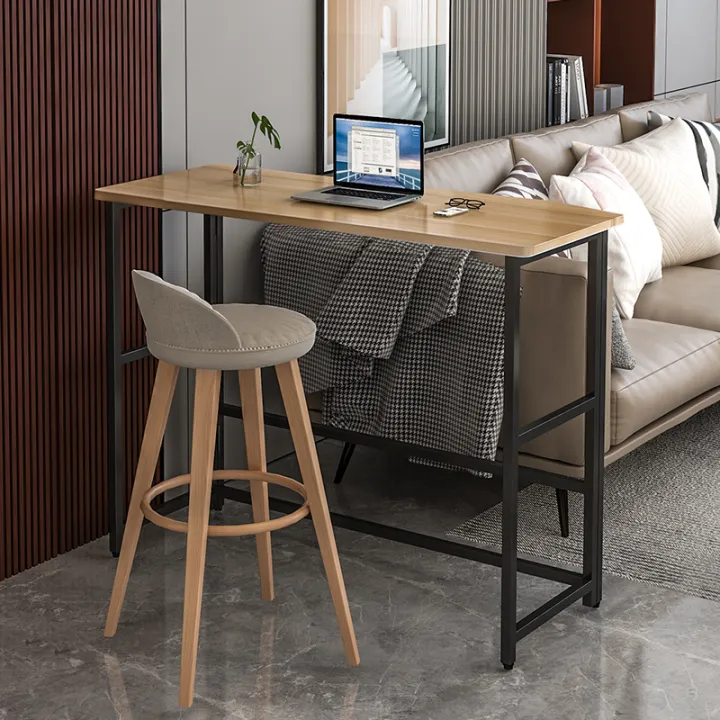 Foldable Bar Table Home Use Small Apartment High Foot Table Simple ...