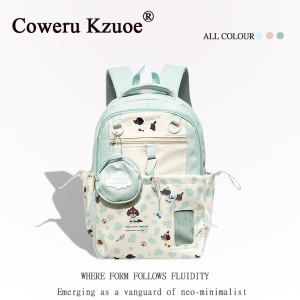 Aesthetic Cartoon Girls School Backpack Large Capacity Load Reduction