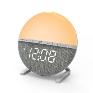 Sunrise Alarm Clock Wake Up Light Clock Night Light Sunrise Sunset Simulation Digital Clock Desk Clocks