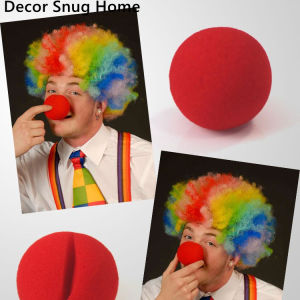 【On Sale】10Pcs จมูกโฟมตัวตลกสีแดงละครสัตว์ชุดแต่งกายพรรคฮาโลวีนจมูกตัวตลก