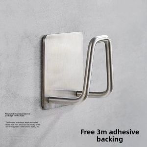 1/2/3/4/5PC Stainless Steel Hanging Hook Storage Rack Sink Sponges Drain Drying Rack Self Adhesive Storage Holder Wall Hooks