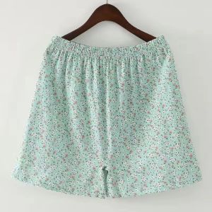 Middle-Aged and Elderly Home Shorts Pure Cotton Womens Loose plus Size plus Size Full Cotton Thin Section Ladieswear Pajama Pants Shorts Summer