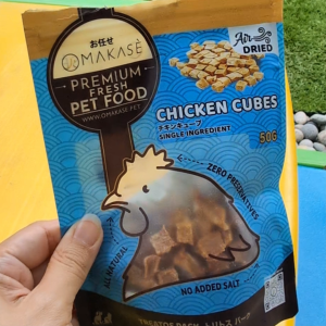 OMAKASE AIR DRIED Chicken Cubes Dog & Cat Single Ingredient Dehydrated Pet Treats