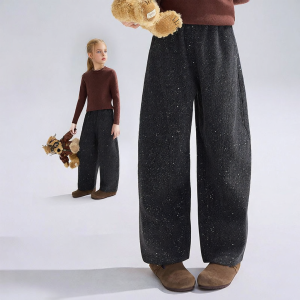 ASK JUNIOR | Silver Sprayed Loose Sweatpants For Kids