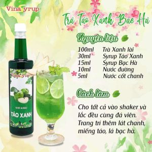 Siro Vina Syrup chai 750ml đủ các vị