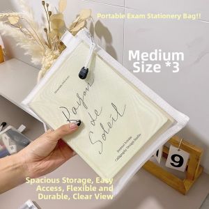 Simple Transparent Netting Large Capacity Portable Pencil Case