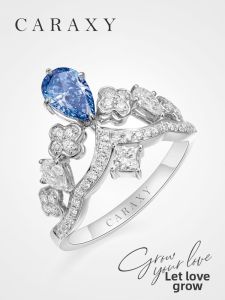 CARAXY | Custom Engagement Water-drop Diamond Ring 18K Gold
