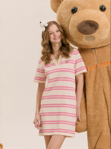 Stylish Classic Stripes Comfortable Casual Dress