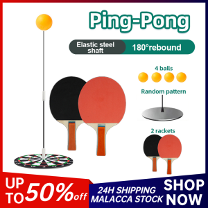 1 Set Ping Pong Trainer Rebound Table Tennis Trainer for Kids Adult Indoor Table Tennis Training Play Pong Balls Paddles Set
