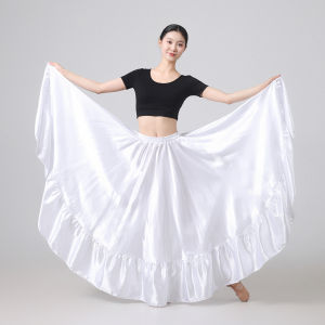 Váy Maxi Dáng Chữ A Xòe Chất Liệu Satin Phong Cách Boho Vintage Dành Cho Nữ Thích Hợp Khiêu Vũ Bụng Dự Tiệc Hoặc Mặc Hàng Ngày Kiểu Váy Dài Tròn.