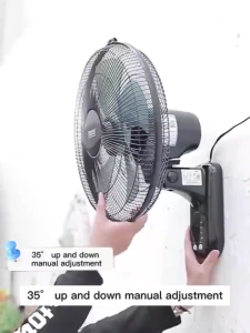 Buy 1 take 1 - 18/16 inch Wall Fan with Remote 5 Blades Electric Fan Energy Saving Ultra Quiet Motor Adjustment Fan