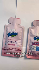 Laundry Detergent Sachet 20ml Bio Enzyme Baby Safe Low Foam Travel Portable Mini Wash Ocean Scent Antibacterial 72h