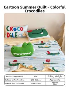 DOHIA | Cotton Cartoon Washable Air Conditioner Blanket