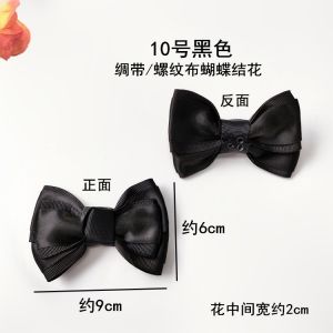 Fashionable Silk Ribbon Butterfly Knot Shoe Flower Pearl Rhinestone Large Flower Sandals Decorations Accessories Womens Shoes