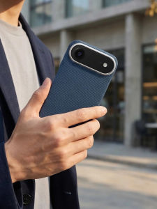 pinkson | Oxford Blue Vectran Kevlar Fiber iPhone 17 Pro Max Case Thin Magnetic