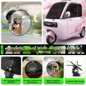 Decorative and Auxiliary Rearview Mirror for Tricycles