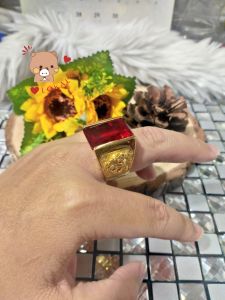 (Có Video) Nhẫn Nam Phong Thủy 03 Màu Đá (Hoả Mộc Thủy) Mạ Vàng Cao Cấp Lokalo - Đeo May Mắn Làm Việc Thuận Lợi 12922