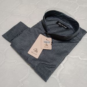 Kemko Premium Mustas Polos Lengan Manset Bahan Katun Madinah Toyobo Kerah Sanghai Kemeja Koko Baju Pria Muslim Baju Muslim Lebaran