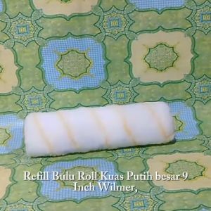 REFILL BULU ROLL TUSUK BESAR PUTIH 9\" WILMER PER PCS