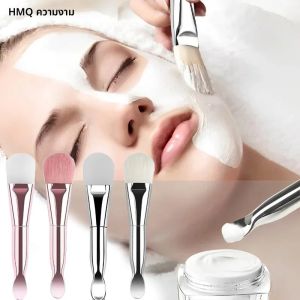 แปรงมาส์กหน้าซิลิโคนแบบใช้คู่พร้อมหัวนุ่มและช้อนขุดสำหรับ DIY ฟิล์มโคลน DIY การดูแลผิวหน้าทำความสะอาดเครื่องมือความงาม