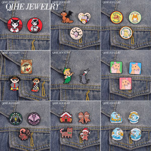 2-4Pcs/Set Classic Anime Wanted Hamburg Thief Character Enamel Pins Magical Comedy Figure Dog Brooch Lapel Badge Jewelry Gifts