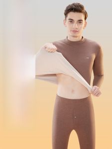 Bộ đồ lót MiiOW giữ nhiệt lông cừu lụa băng dày dặn cạp vừa