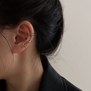 Anting Korea Perempuan Dewasa Giwang 1 Set 3 pcs Silver Bahan Alloy Kualitas Premium Aksesoris ANT95 ZIORRA