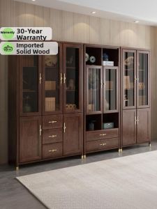 HESHIBOYA | Real Wood Bookcase Display Cabinet