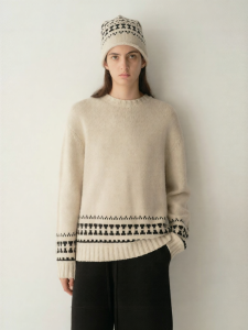 INSIS FEMME | Merino Wool Winter Fair Isle Knit Top